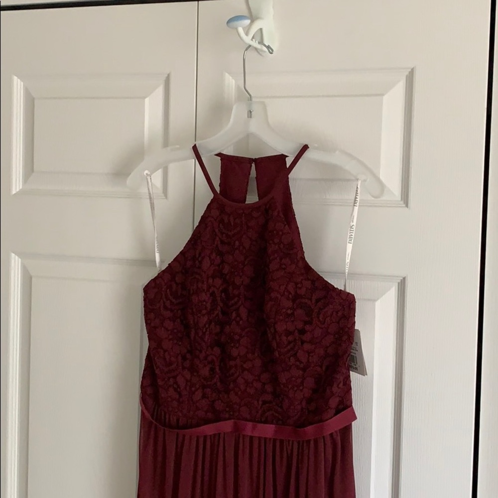 David’s Bridal Open-Back Lace Bridesmaid Dress